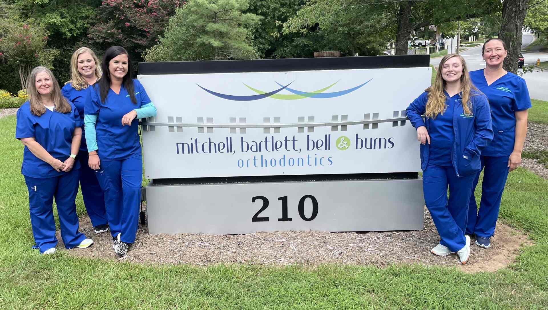 Mitchell, Bartlett & Bell Orthodontics happy team members